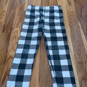 Black and white plaid pants